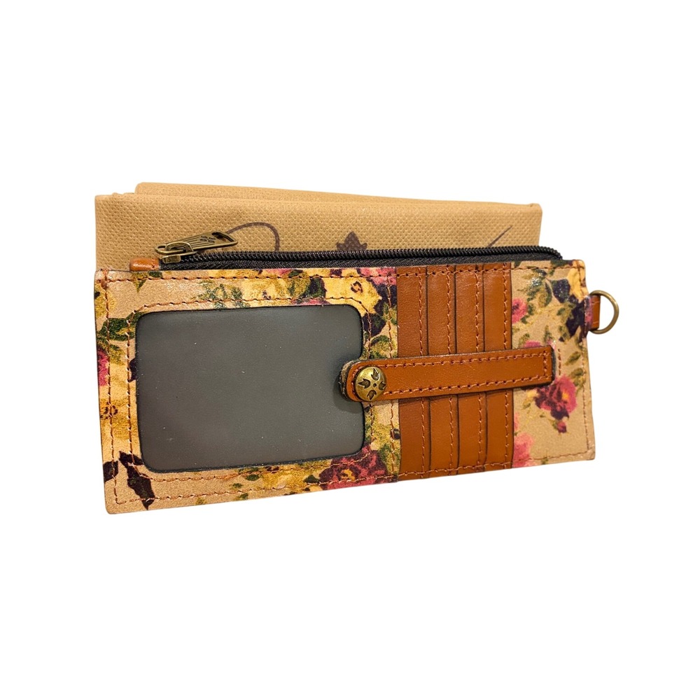 Patricia Nash Parisian Garden Floral Leather Card Case Wallet ID Window Slim - Picture 3 of 3